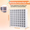 64 Grids Craft Paint Storage Organizer, Wall-mountable Paints Holder, Stackable