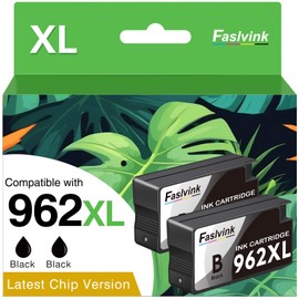Faslvink Compatible 962XL Black Ink Cartridges Replacement for HP 962XL Ink Cartridges Combo Pack 962 XL Black Work with HP OfficeJet Pro 9015 9010 9018 9020 9025 9012 Printer