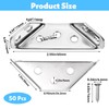 50Pcs Universal Stainless Steel Furniture Corner Connector – Heavy-Duty Silver