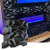 Art3d PVC 3D Diamond Wall Panel Jagged Matching-Matt Black, for