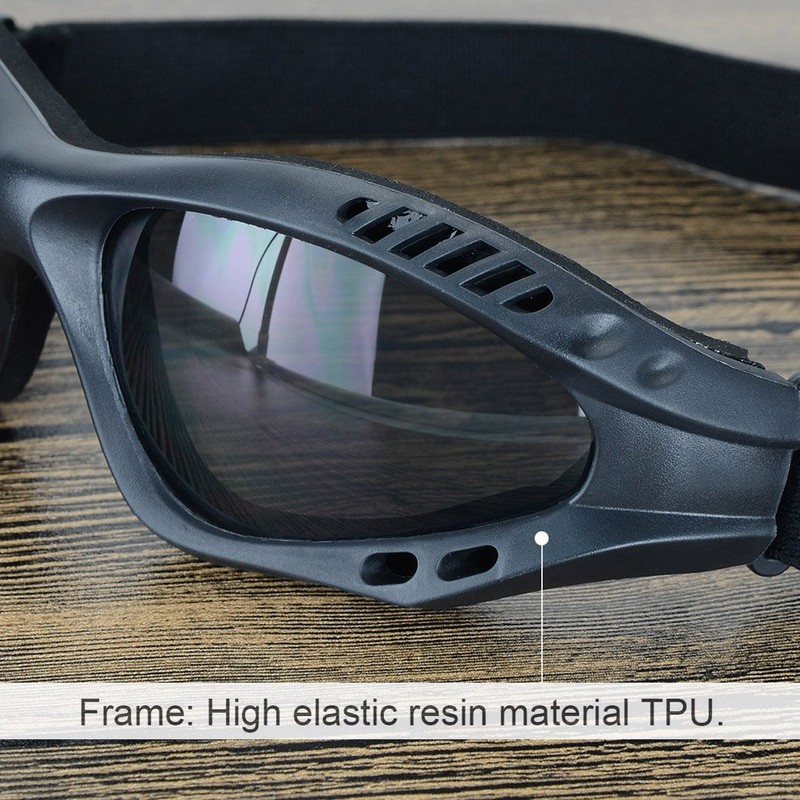 Viriber Motorcycle Goggles Bike Goggles UV Protective Outdoor Glasses Military