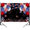 ZJRBJB 10x8ft Independence Day Photography Backdrop Bokeh Spots Fireworks US
