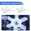 RV Vent Fan Blade, 12V D-Shaft RV Bathroom Fan, White