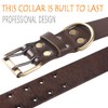 Genuine Leather Dog Collar Adjustable Super Soft Real for Small,