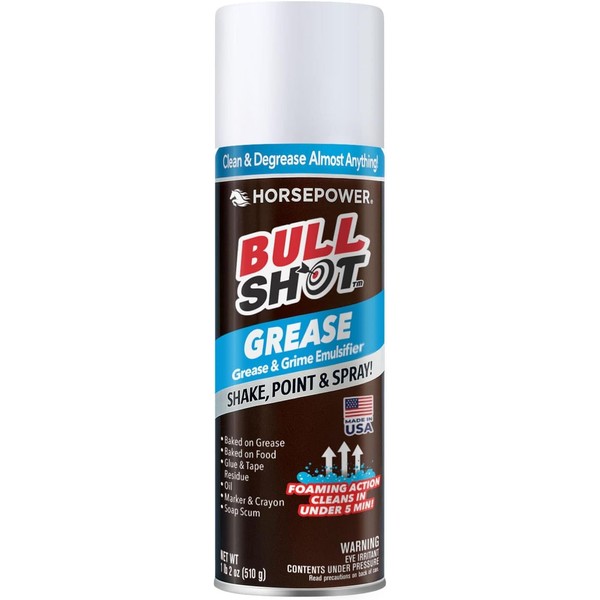 Bull Shot Degreaser, Foaming Degreaser & Grime Remover, Heavy-Duty, AS-SEEN-ON-TV,
