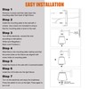 Facon 12V LED RV Wall Sconce with Round Fabric Shape