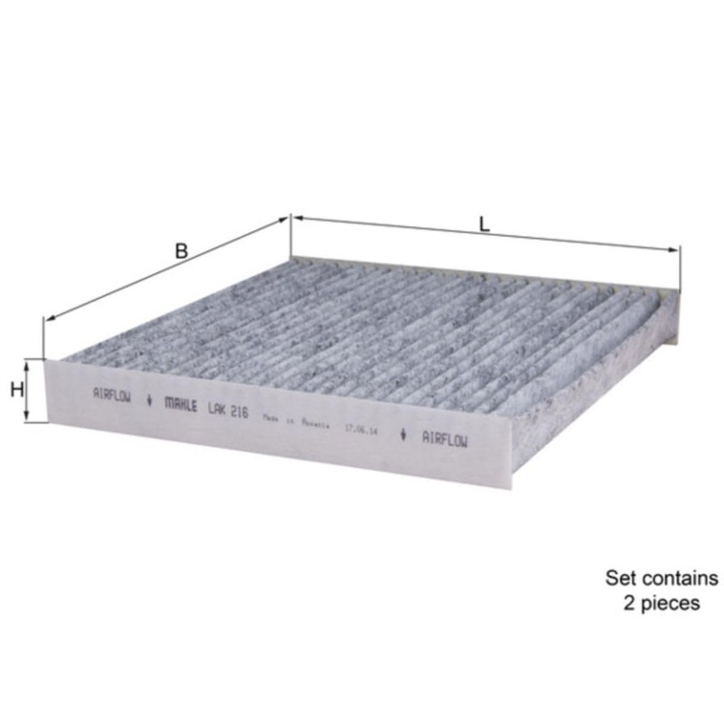 MAHLE LAK 216 Cabin Air Filter Particulate Filter Suitable for