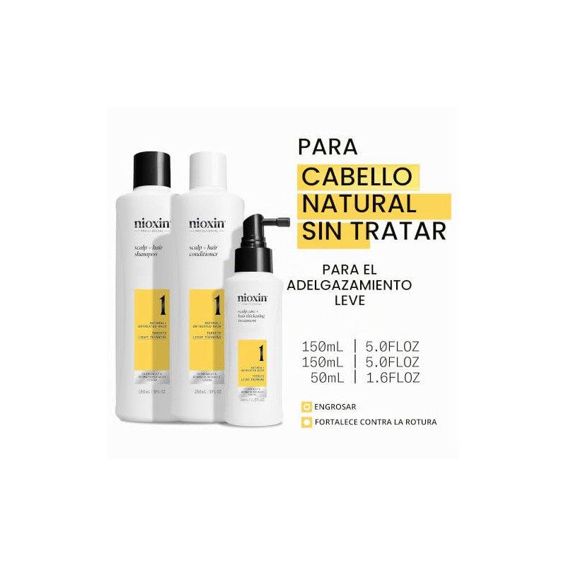 Nioxin Hair System Care Trial Kit, System 1 (Fine Hair/