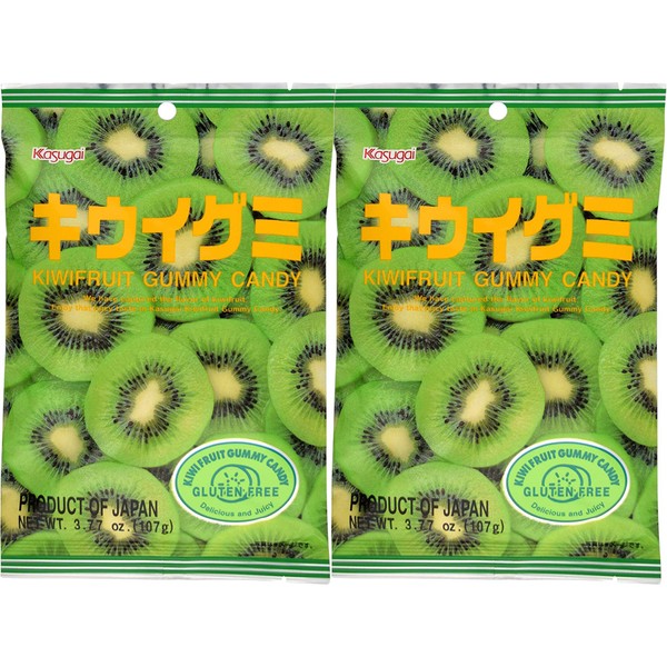 Kasugai Kiwi Gummy Candy 3.77oz (2 Pack)