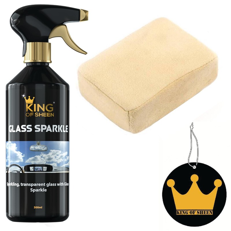 King of Sheen Glass Sparkle and Chamois Cleaning/Demister Sponge