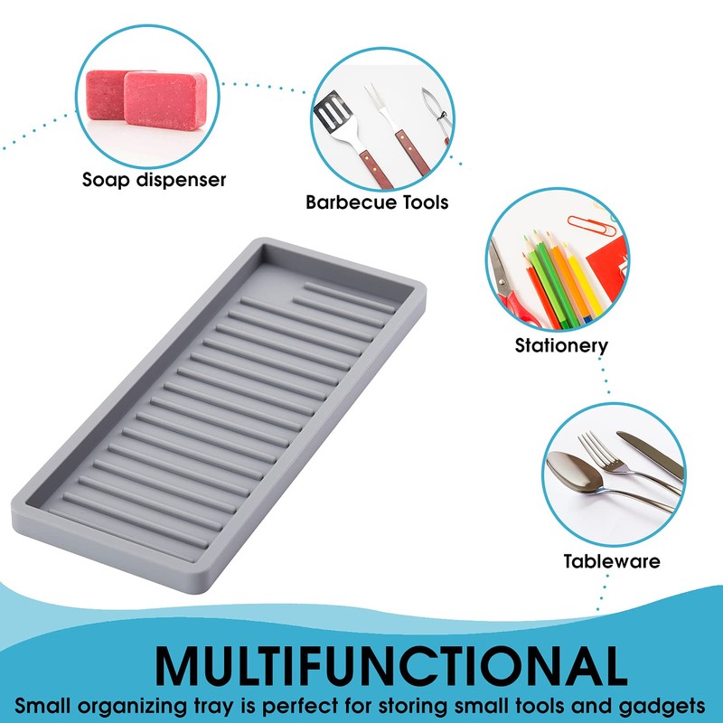 Cheer Collection Soap and Sponge Holder - Silicone Non-Slip Kitchen