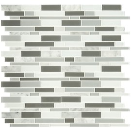 MSI Positano 13.5 inch x 11.75 inch Stone Interlocking Tile for Kitchen Backsplash, Wall Tile for Bathroom, Shower Wall Tile, Mesh Mounted Mosaic Tile