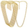 10 Pcs Chain Charm Necklace Bracelets Kit,DIY Paperclip Link Chain