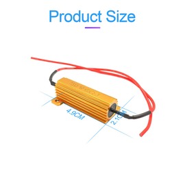 CGEAMDY Pack of 2 50 W 6 Ohm LED Resistors, Load Resistor for Car LED, Load Resistor for LED Turn Signal Error Code Fix LED Number Plate Light