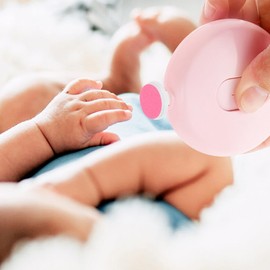 Angoily 24PCS Baby Nail File Pads, Electric Baby Nail Grinding Heads, Kid Nail Trimmer Replacement Pads, Nail Clippers Polish Disc for Kids 12 Months Up (Red)