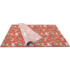 Jillson & Roberts Printed Gift Tissue 20" x 30", Canine Christmas (240 Unfolded Sheets)