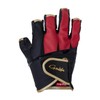 Gamakatsu HS GM7296 Ergo Grip Gloves, 5 Pieces, Black/Red, M
