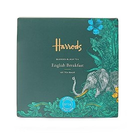 Harrods of London England English Breakfast Tea 100 Tea Bags
