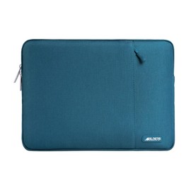 MOSISO Laptop Sleeve Bag Compatible with MacBook Air/Pro, 13-13.3 inch Notebook, Compatible with MacBook Pro 14 inch M3 M2 M1 Chip Pro Max 2024-2021, Polyester Vertical Case with Pocket, Deep Teal