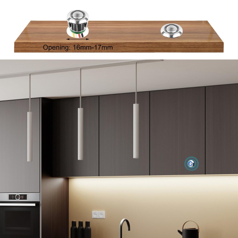 Nizirioo 16 mm Touch Dimmer Switch LED Touch Switch 5-24