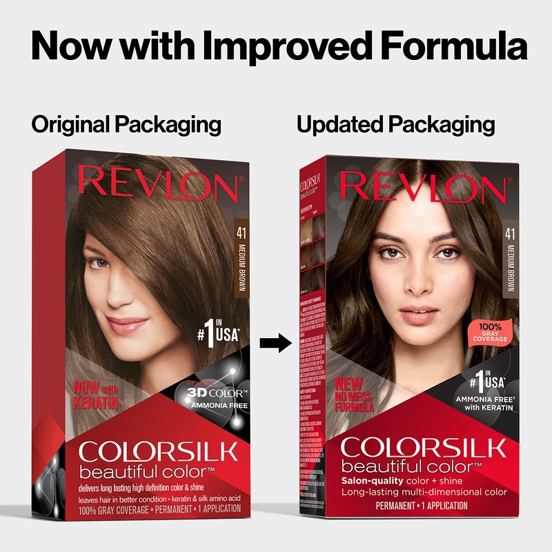Revlon Colorsilk Beautiful Color Permanent Hair Color, Long-Lasting High-Definition Color,