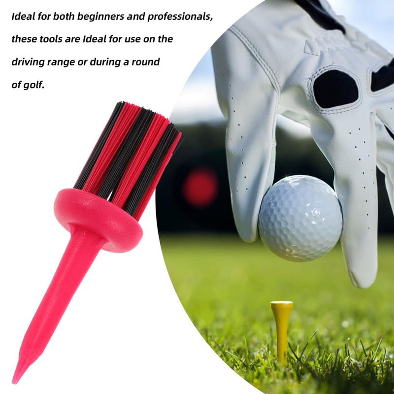 NOLITOY 8pcs Golf Brush Tees Plastic Spike Holder Protection with