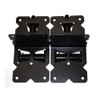 WINSOON Adjustable Self-Closing Vinyl Fence Gate Hinges 2 Pack,Stainless Steel(Black