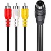 tunghey 4 Pin S-Video to 3 Male RCA Composite Video