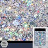 Holographic Chunky Glitter,180G/6.35OZ Craft Glitter for Resin,Powder Mixed Chunky Fine