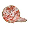 Caspari Gilded Porcelain Coral Dinner Plates - 8 Per Package
