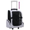 Pet Trolley Grey Fabric Collapsible Pet Trolley Rectangular, Pet Pushchairs
