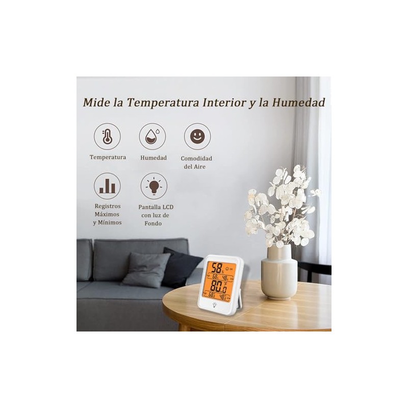 Termmetro Higrmetro Digital, Monitor Temperatura Humedad