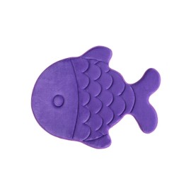 Memory Foam Bath Mat-Incredibly Soft and Absorbent Rug, Cozy Velvet Non-Slip Mats Use for Kitchen or Bathroom (22 Inch x 27 Inch, Purple Fish)