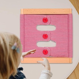 Dickly Dressing Board for Toddlers Early Learning Toy Mobile Sensory Board for 2-8 Years Old, Button