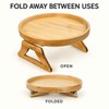 Wooden Sofa Armrest Tray, Foldable Clip-On Style Couch Arm Table