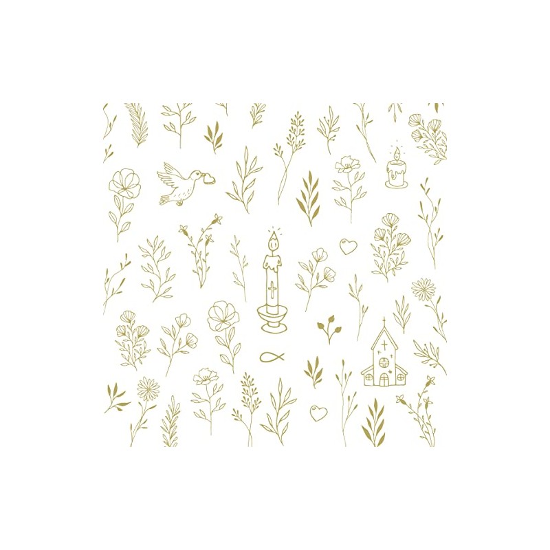 Servietten Konfirmation – Kommunion 20 Small Church Symbols | Christening