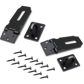 Padlock Hasp Latch Locks 3 Inch SUS304 Stainless Steel Door Lock Hasp Latch Hasp for Door Shed Gate Cabinet with Screws (5 INCH)