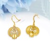 Egyptian Earrings Gold Scarab Earrings 925 Sterling Silver Eye of