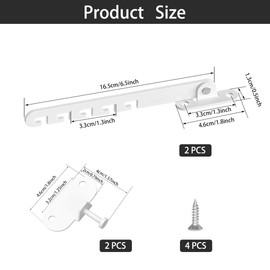 Window Lock Set, 2 Pieces Window Stopper, Window Tilt Regulator, Tilting Window Lock Metal, Surge Protection Window Latch Tilt Window Protection with Screws, for Adjusting the Window Opening (White)
