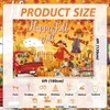 Happy Fall Y'all Banner Backdrop Autumn Harvest Pumpkin Maple Leaf