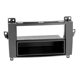 maxxcount Radio Holder 1DIN Fascia for Radio Retrofitting Compatible with Mercedes A (W169), B (B245), Sprinter, Vito, Viano & Compatible with VW Crafter