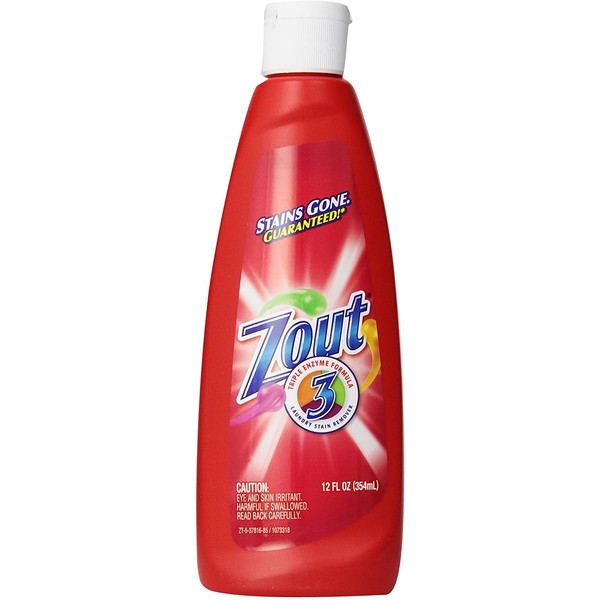Zout Triple Enzyme Formula Laundry Stain Remover, 12 Ounce