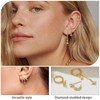 SHUOHONG Set of 3 Earrings for Multiple Pierced Ears, Gold-Plated