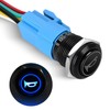 Nilight 16MM Raised Speaker Horn Momentary Push Button Switch 12V