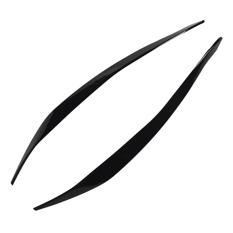 Front Headlight Eyebrow Cover ABS Black Front Headlight Lamp Eyebrow
