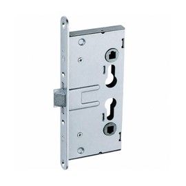FH Mortice Lock 65/72/9 for Fire Protection & Steel Doors, T30/T90, DIN Left/Right, Backset 65 mm, Distance 72 mm, Square 9 mm, Faceplate 24 x 235 mm, Galvanised - Manufacturer ISEO