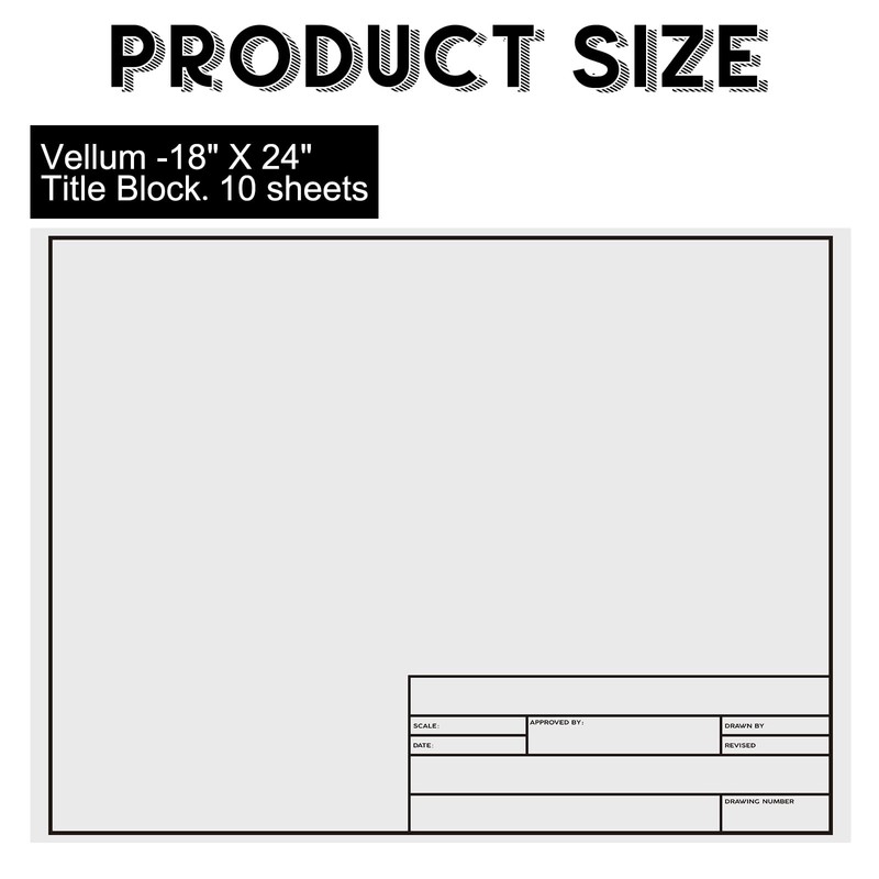 Geyee 10 Sheets Architectural Vellum Paper Translucent White Vellum Sheets