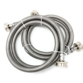 Appliance Pros Premium Stainless Steel 6ft Washing Machine Hoses Burst Proof and Leak Proof 2 Pack - Hot and Cold Water Supply Inlet Hoses for Washing Machine