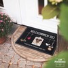 PfotenSchild Doormat with Saying "Willkommen bei " (Welcome to German