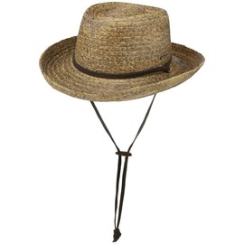 Stetson Vantago Western Straw Hat Men - Cowboy Sun Beach with Leather Trim Summer Spring-Summer - S (54-55 cm) Nature